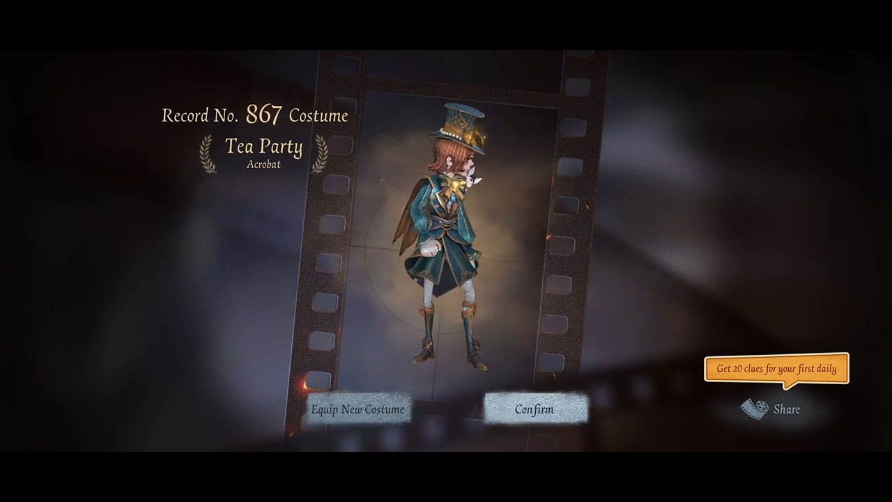 [ Costume (S) ] Acrobat - Tea Party / Acc (A) - Tea Time | Identity V