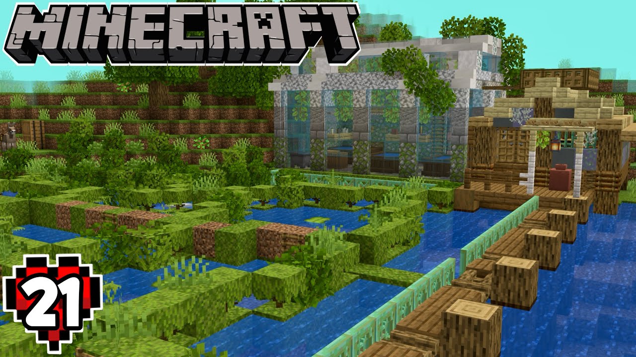 Building a Sanctuary for my Axolotls! | Minecraft Hardcore Cottagecore #21