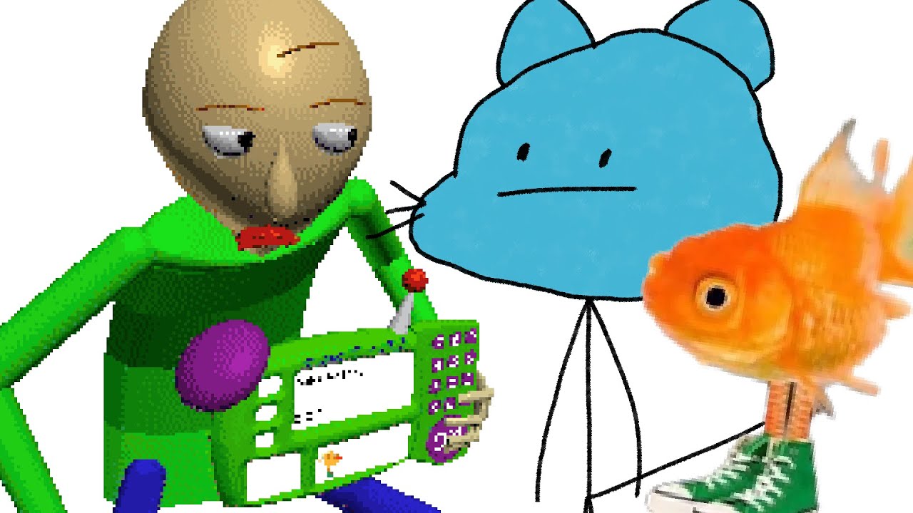 Балди и Гамбол решают математические задачи? (Baldi TAWOG Animation)