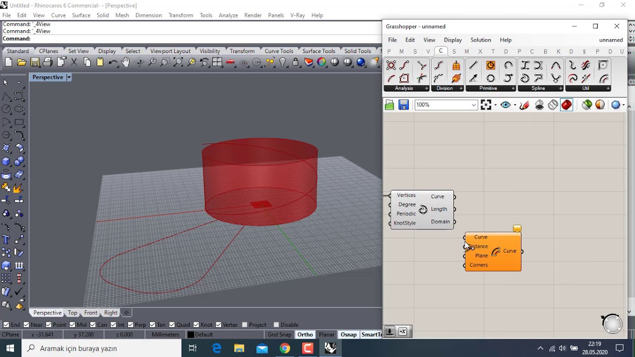 Grashopper parametrik pervane çizimi