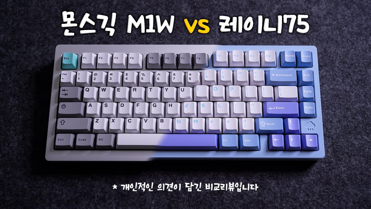 레이니 VS 몬스긱 비교리뷰 | WOB Rainy75 vs Monsgeek M1W