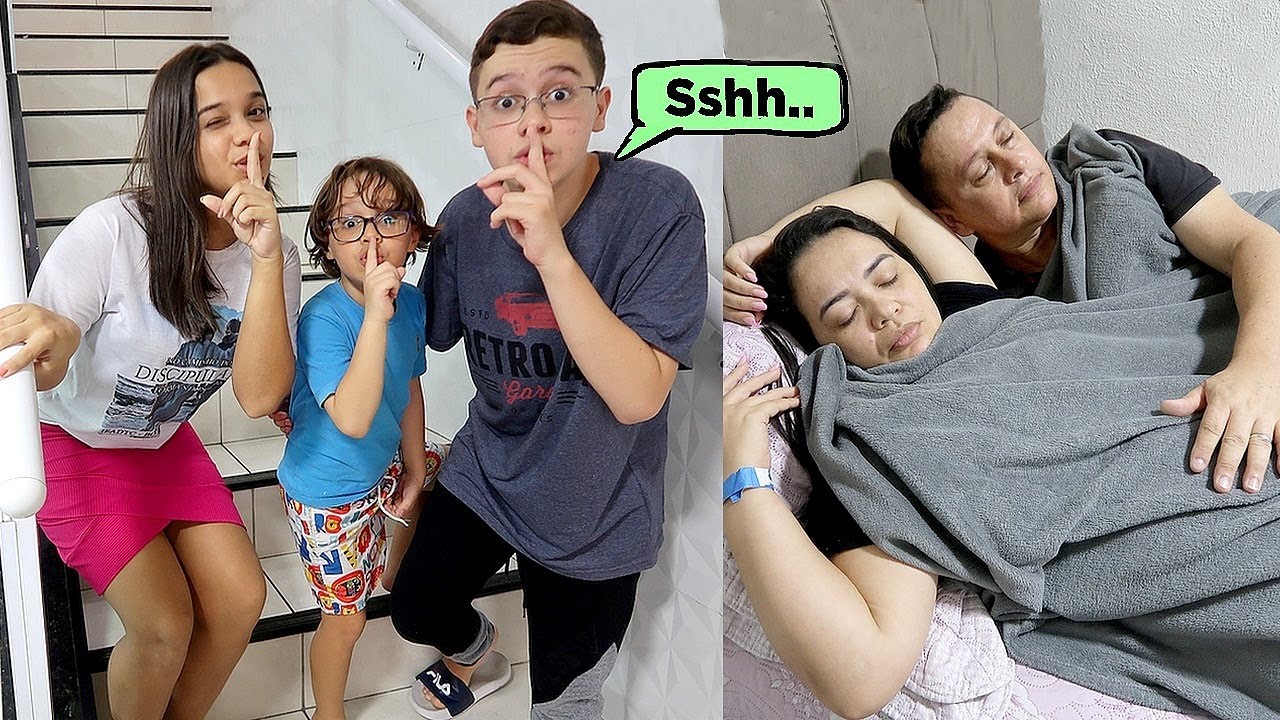 SAIMOS ESCONDIDOS DE CASA PARA O SHOPPING ENQUANTO MEUS PAIS DORMIAM 😳 (TROLLAGEM) Izia e Nildo