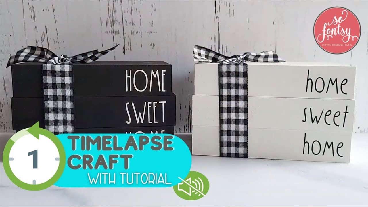Easy Farmhouse DIY Decor Project 📚 Stack of Books