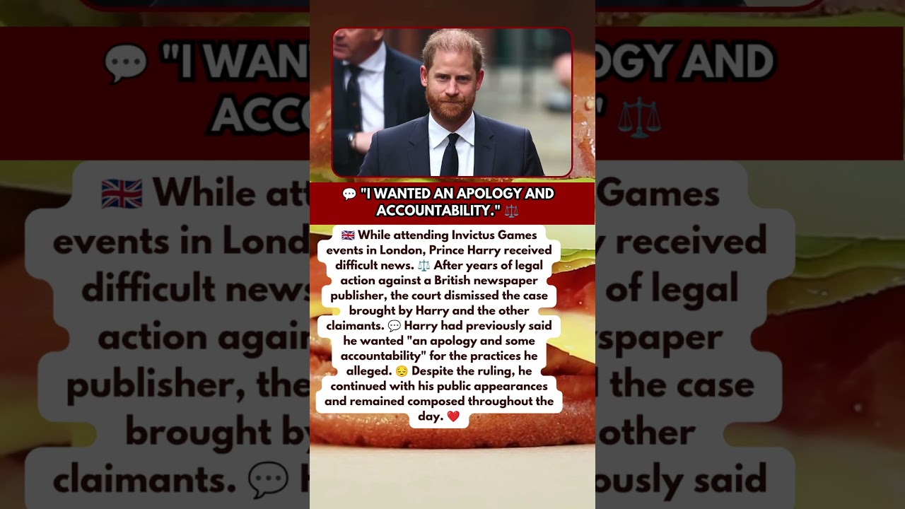 ⚖️ Prince Harry Faces Unexpected Court Decision During London Visit 😔