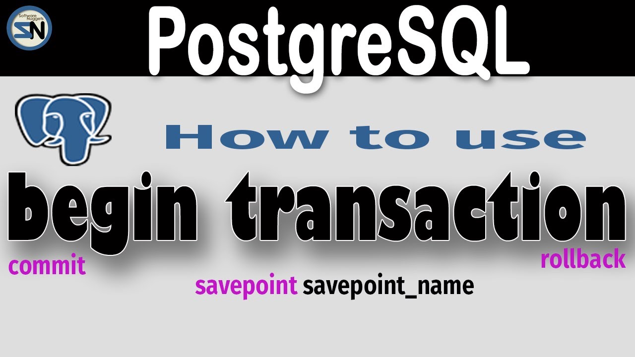 Как реализовать транзакции (COMMIT, ROLLBACK, SavePoint) в PostgreSQL.