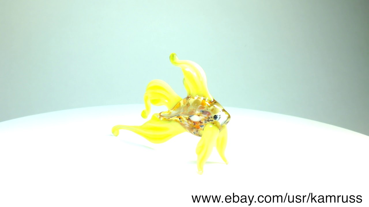Goldfish. Glass Figurine Murano Art. Miniature Dollhouse Fish ornament Handmade, OOAK