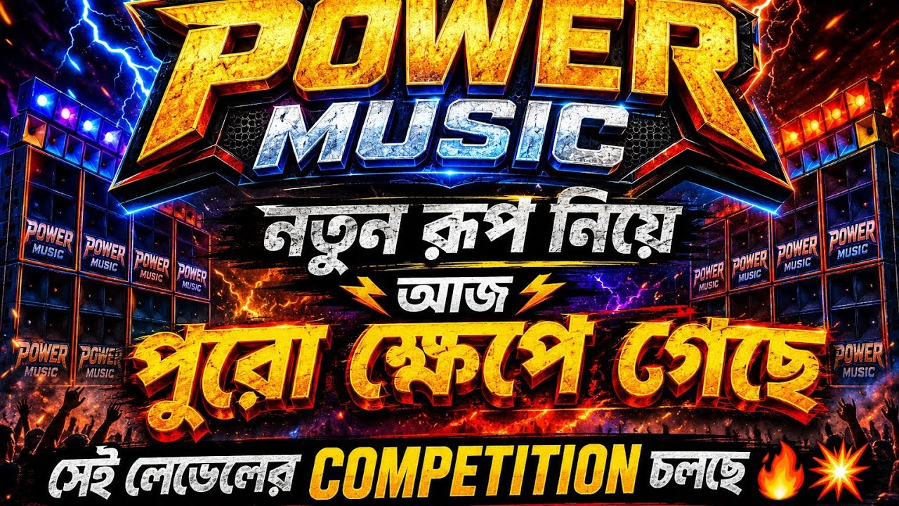 Power Music  নতুন রূপ নিয়ে আজ পুরো ক্ষেপে গেছে সেই লেভেলের কম্পিটিশন চলছে 🔥 #DJ SUDIP VLOGS