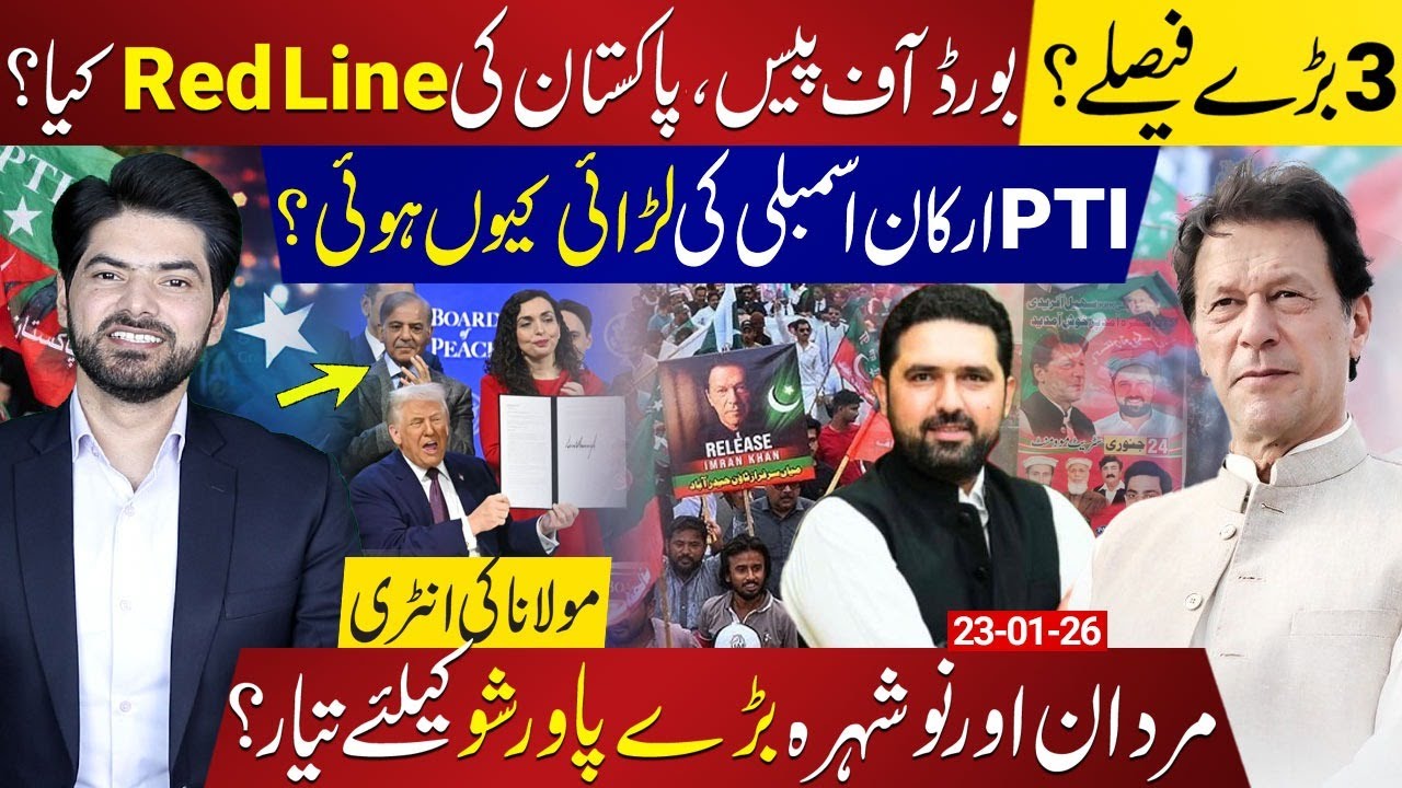 3 Big Decisions: Board of Peace & Pakistan’s Red Line | PTI Power Show in Mardan & Nowshera Tomorrow