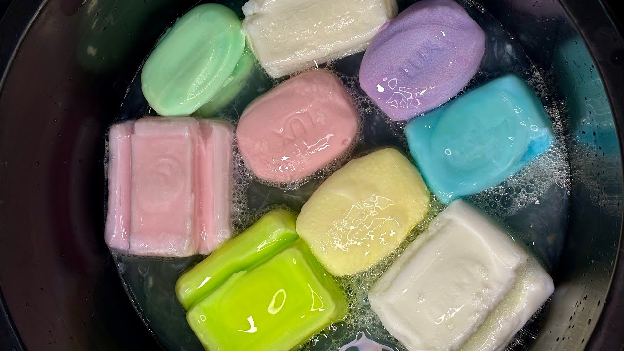 SOAKED SOAP / ASMR SOAP / 9 PCS MIX SOAP SETS / MUSHY SOAP #satisfying #acmp #asmrsoap #soakedsoaps