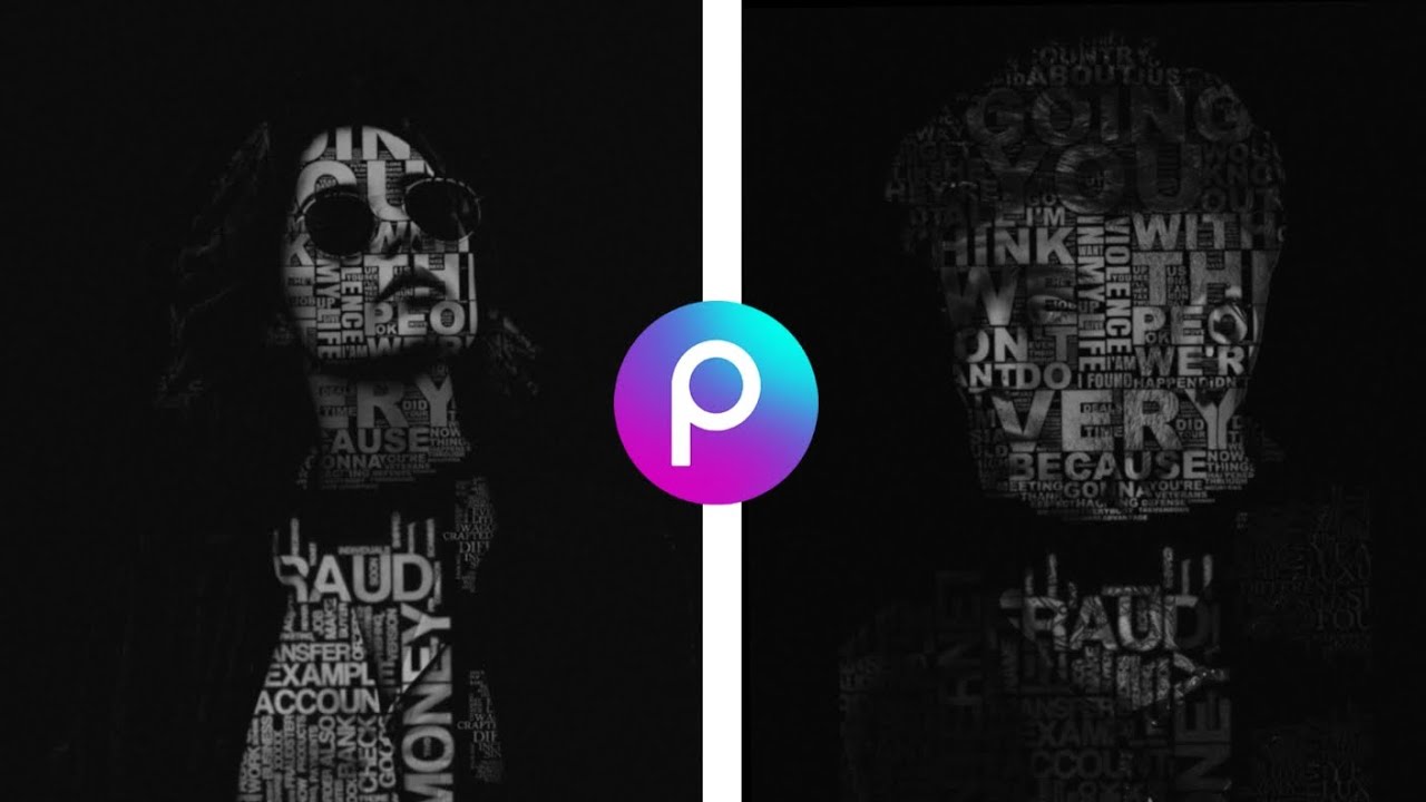 Typography Face Art Editing toturials PicsArt Mobile | face text portrait