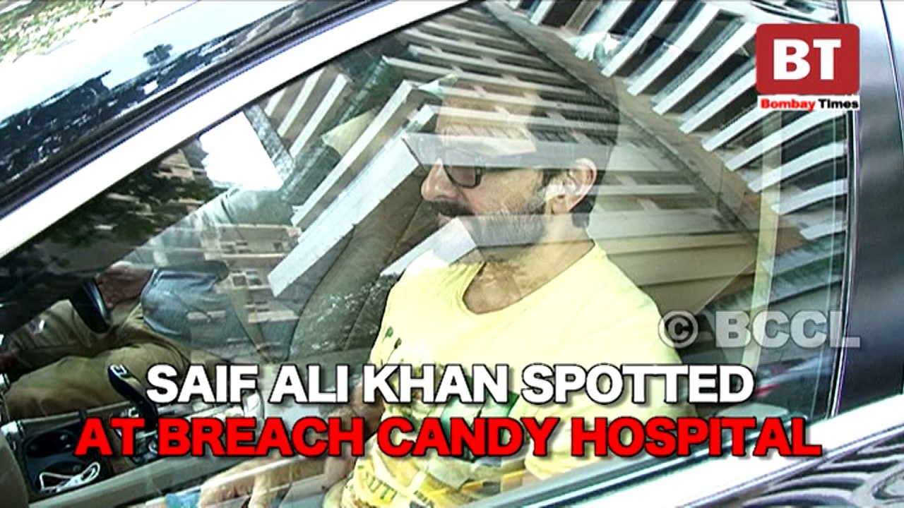 Saif Ali Khan spotted at Breach Candy hospital