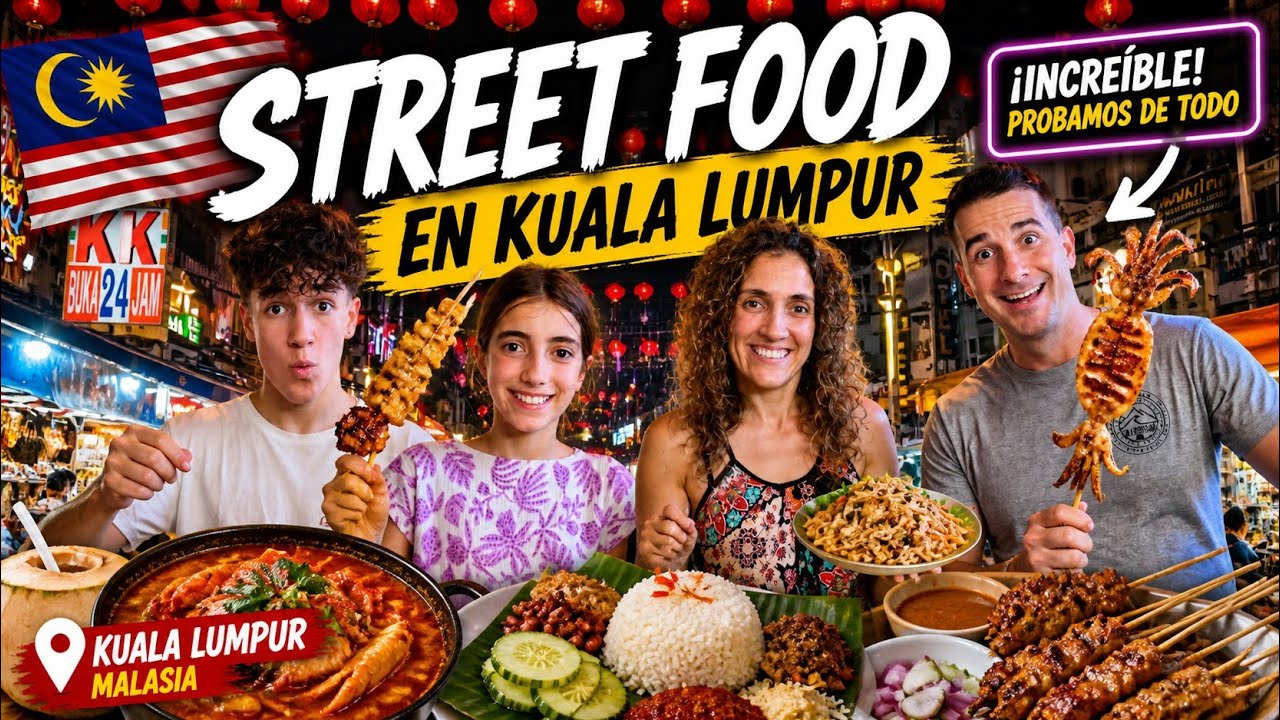 KUALA LUMPUR Como es el mercado de comida callejera?  En Familia