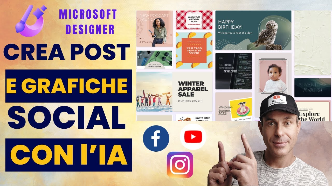 Crea POST per i SOCIAL in un click con l'Intelligenza Artificiale. Tutorial Microsoft Designer