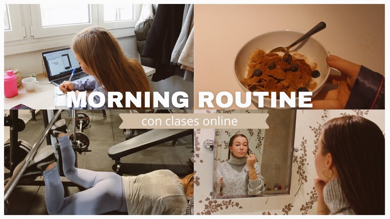 MI RUTINA DE MAÑANA con clases online!| Carlota Grande ♡