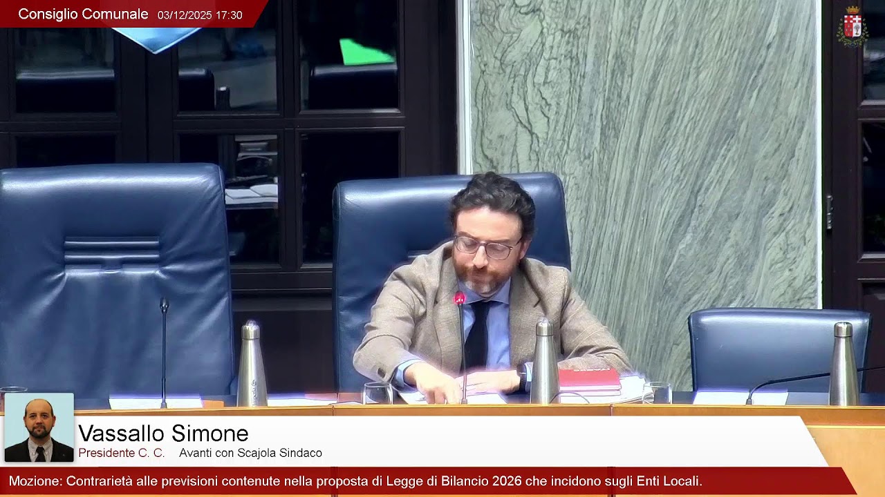 Consiglio Comunale di Mercoledì 3 Dicembre 2025