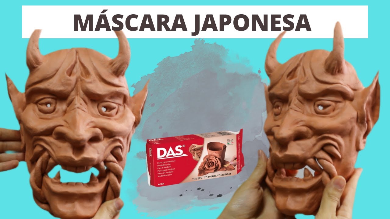 TUTORIAL ONI MASK MÁSCARA JAPONESA CON MASA DAS // DIY COSPLAY