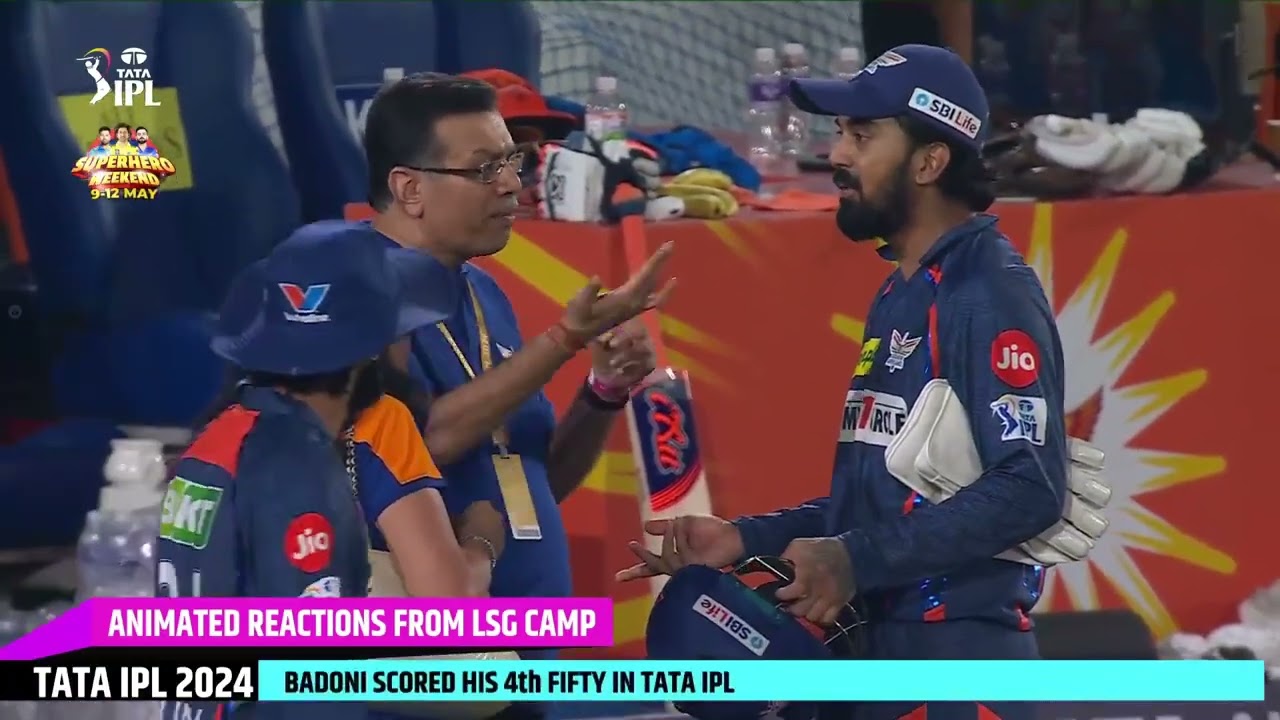 Владелец Lucknow Super Giants Санджив Гоенка отчитывает К. Л. Рахула. #srhvslsg #lsg #srh #klrahul