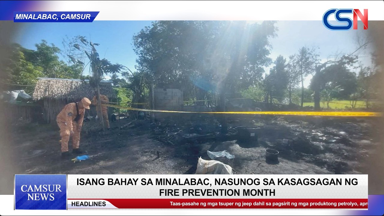 Isang bahay sa Minalabac, nasunog sa kasagsagan ng Fire Prevnetion Month