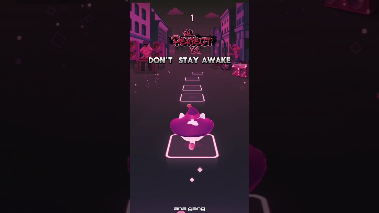 Tile hop gameplay with lyrics🎧 
