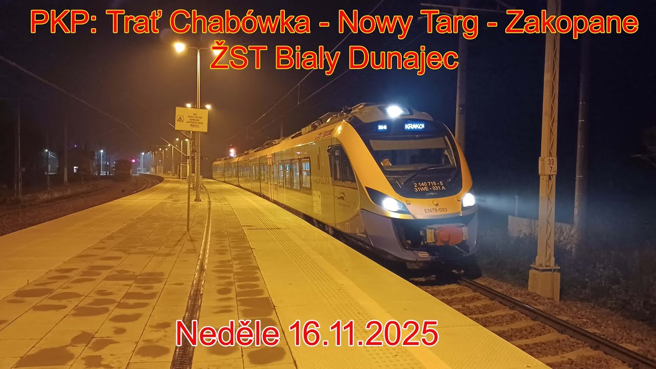 25.11.16 PKP: ŽST Bialy Dunajec na trati PKP Chabówka - Nowy Targ - Zakopane