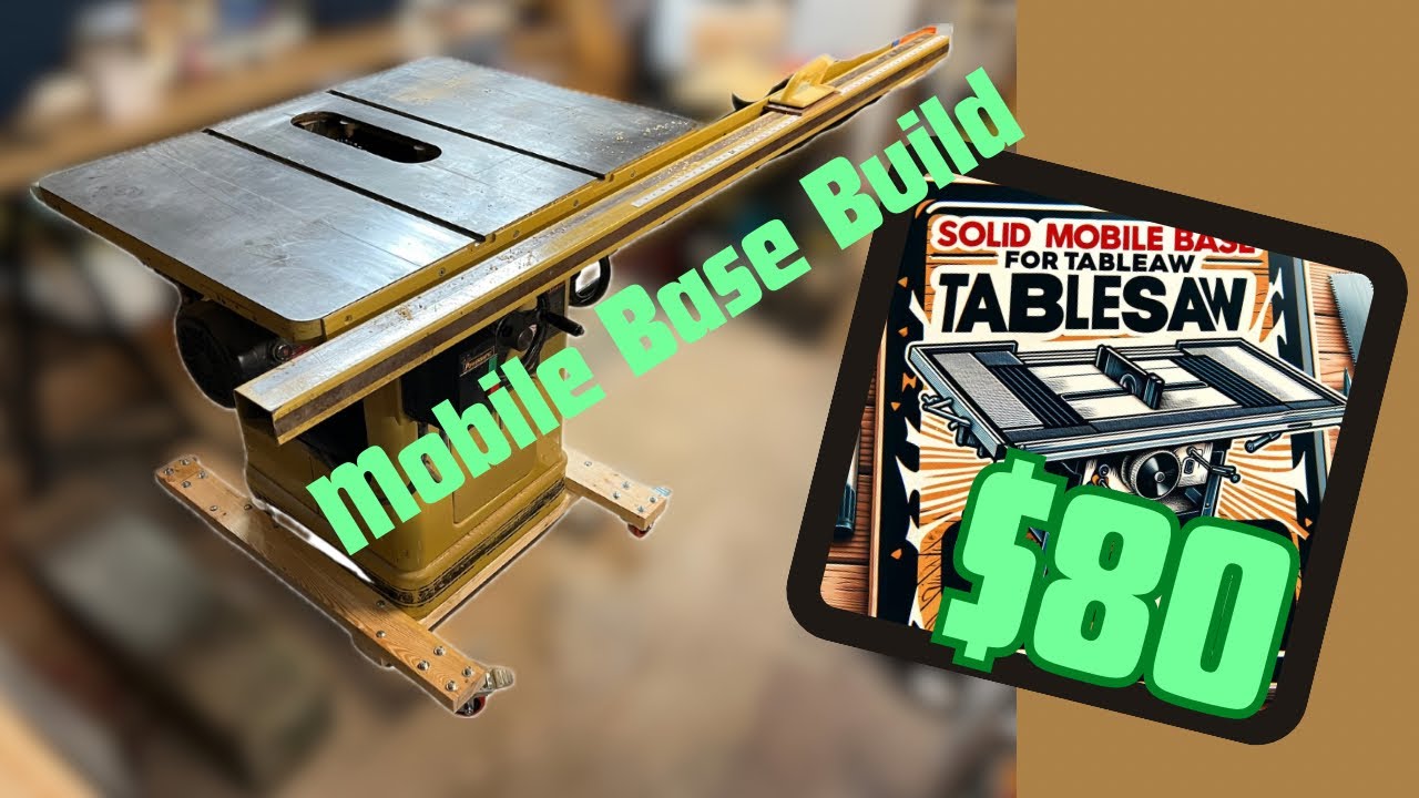 Quick and Economical Table Saw Mobile Base - $80