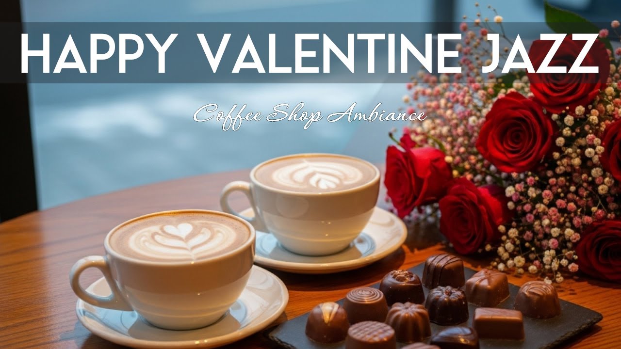 Happy Valentine Jazz☕Sweet Coffee Shop Ambiance & Bossa Nova instrumental for Studying and Holiday