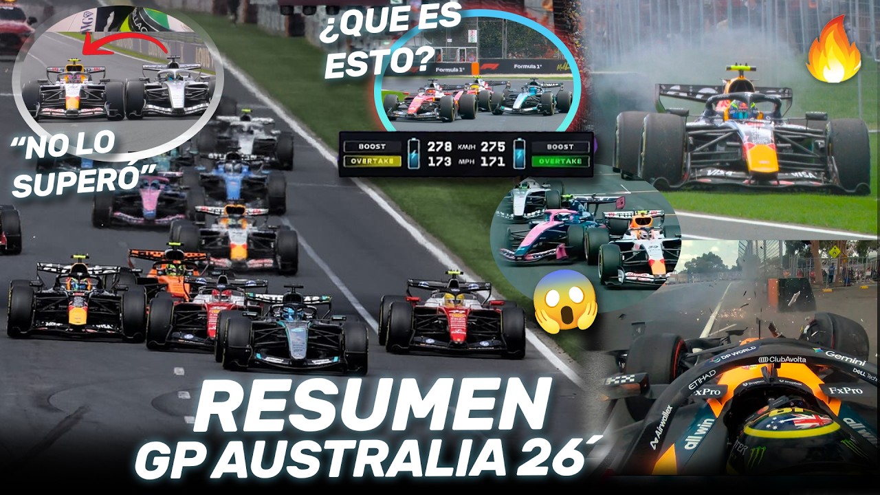 ¡¡CAOS!! FERRARI la PIFIA, POLÉMICA CHECO-LAWSON, REMONTADA MAX - RESUMEN GP de AUSTRALIA F1 2026
