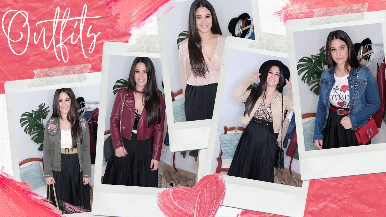1 PRENDA 7 OUTFITS // LOOKS con una FALDA MIDI negra y PLISADA // PLEATED MIDI BLACK SKIRT