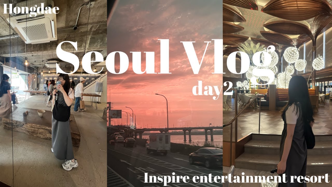 【韓国vlog】4泊5日韓国ソウル旅行Day2(弘大•インスパイアエンターテイメントリゾートホテル)#2