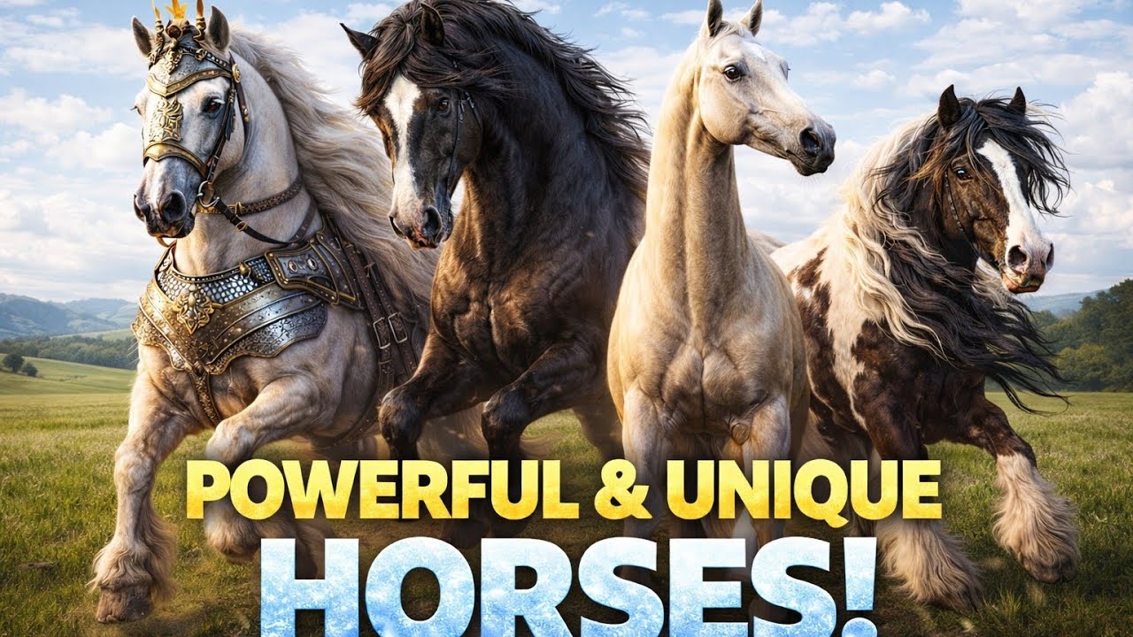 The most powerful and uniq horses on earth ( fact explained) #animals #facts