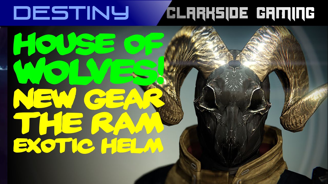 DESTINY - THE RAM - EXOTIC HOUSE OF WOLVES WARLOCK HELM
