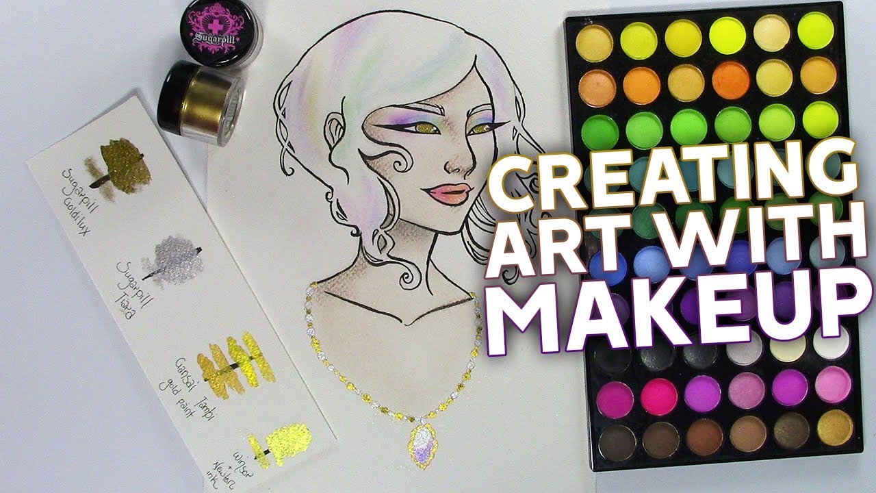 CREATING ART WITH MAKEUP • Gold Paint & Pastels with Eyeshadow