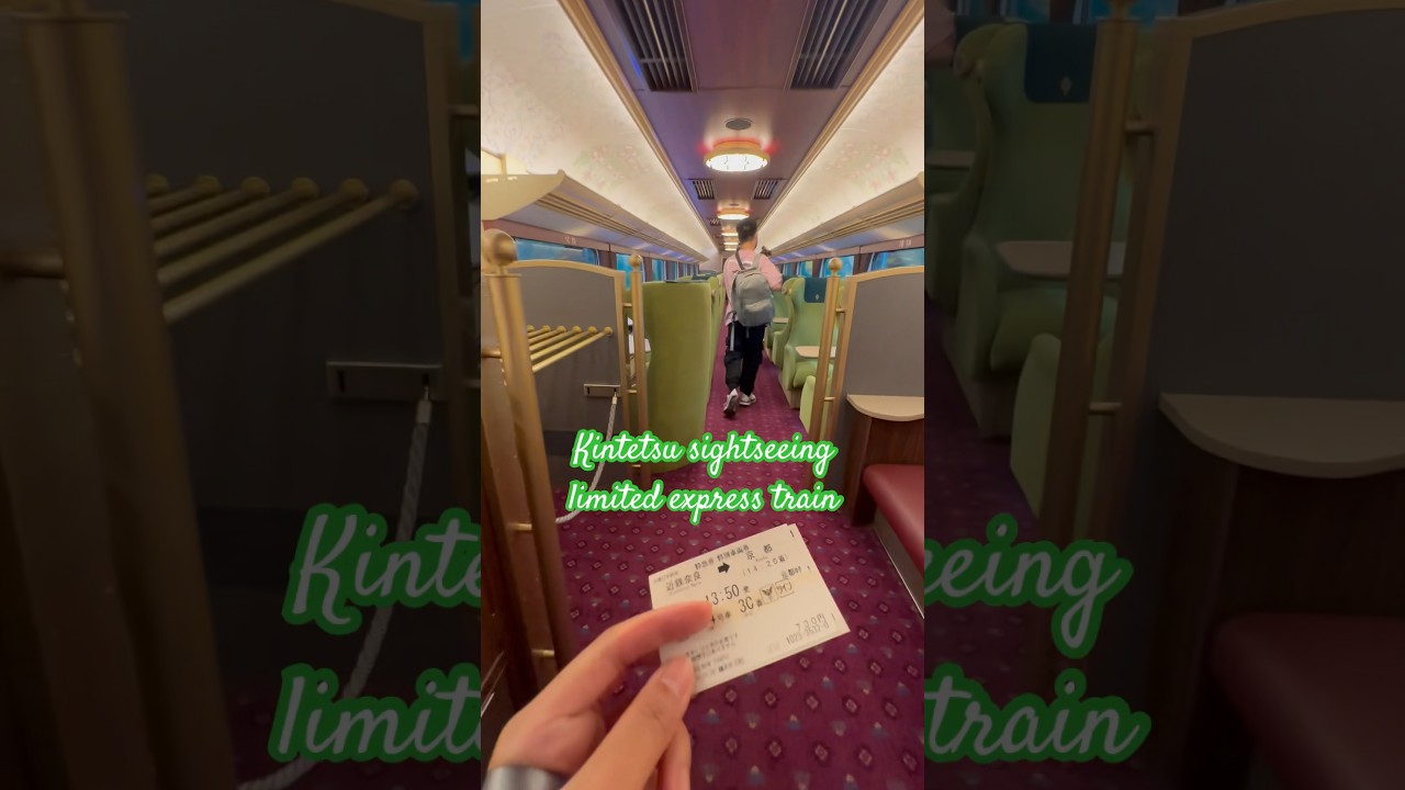 Kintetsu Sightseeing Limited Express Train fro Mara to Kyoto. Oh that IPA beer was bitter 🍺