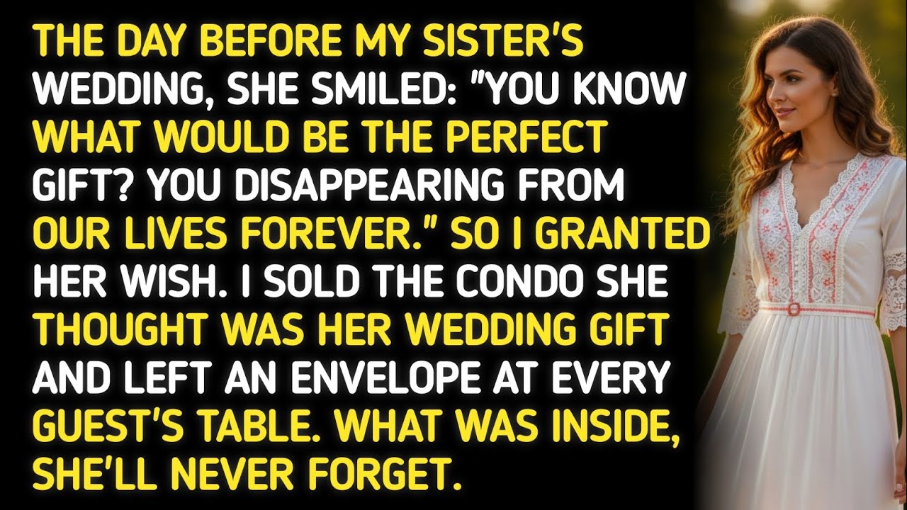 THE DAY BEFORE MY SISTER'S WEDDING, SHE SMILED: 