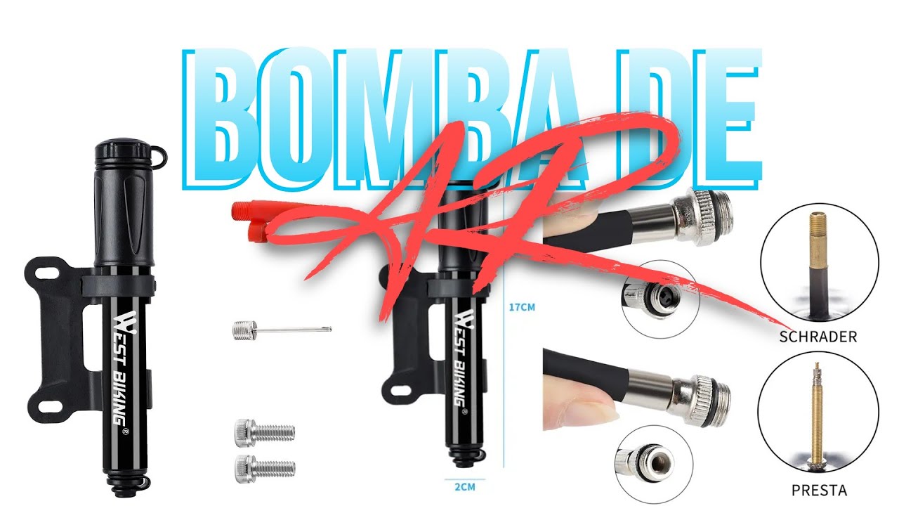 BOMBA DE AR PARA BICICLETA WEST BIKING 100PSI INSTALAÇÃO E REVIEW
