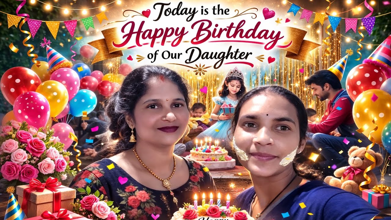 आज मेरी प्यारी बेटी का  हैप्पी बर्थडे # happy birthday 🎂🎈🎁🥰🥰 #viralvideo #vlogs #video #