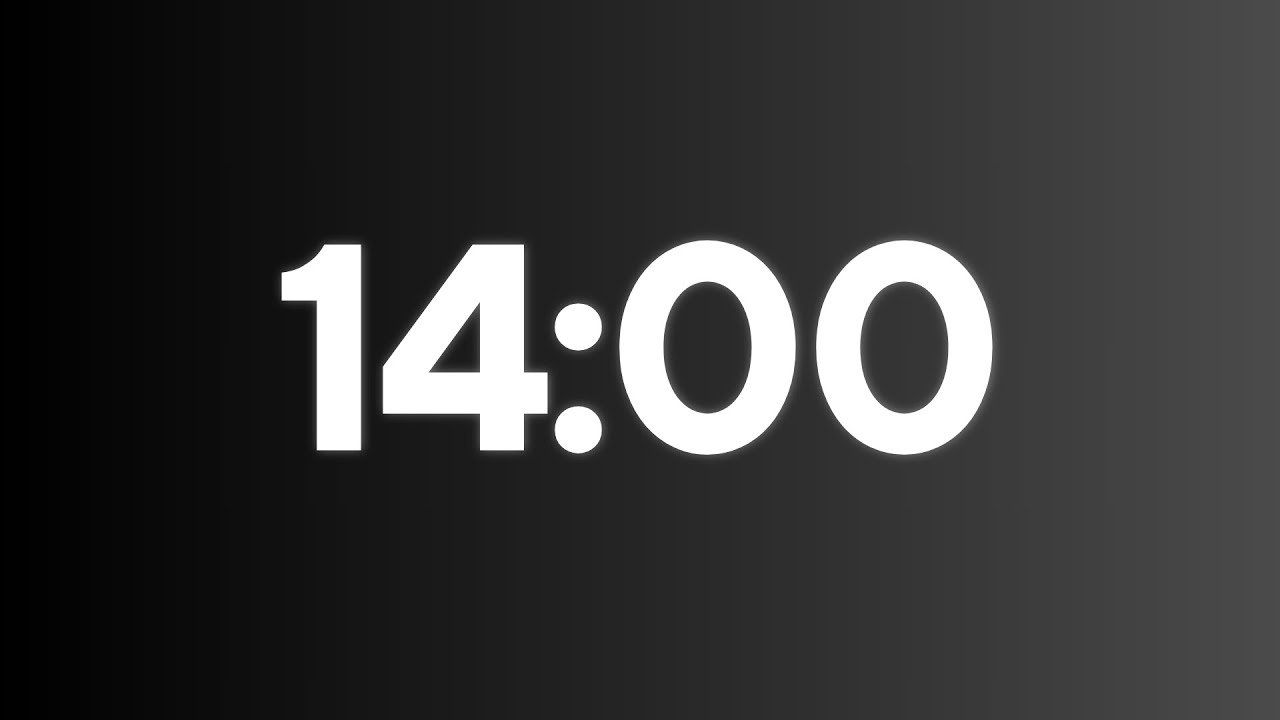 14 Minute Timer ⏰ | Great for Workouts and Tasks