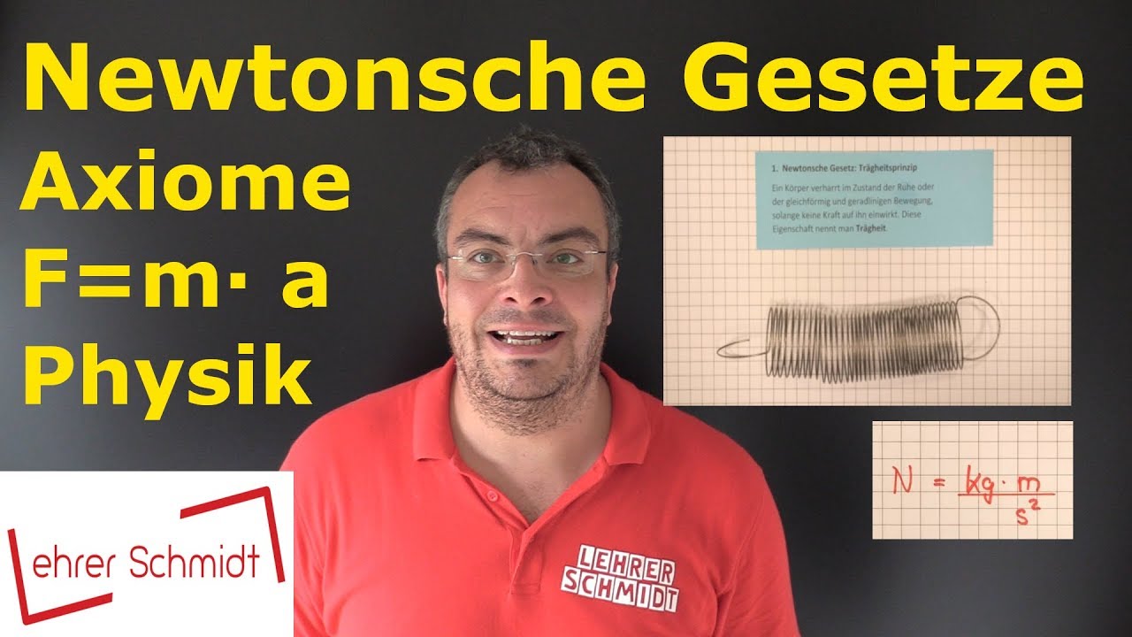 Newtonsche Gesetze (3 Axiome ) | F = m*a | Physik - einfach erklärt | Lehrerschmidt
