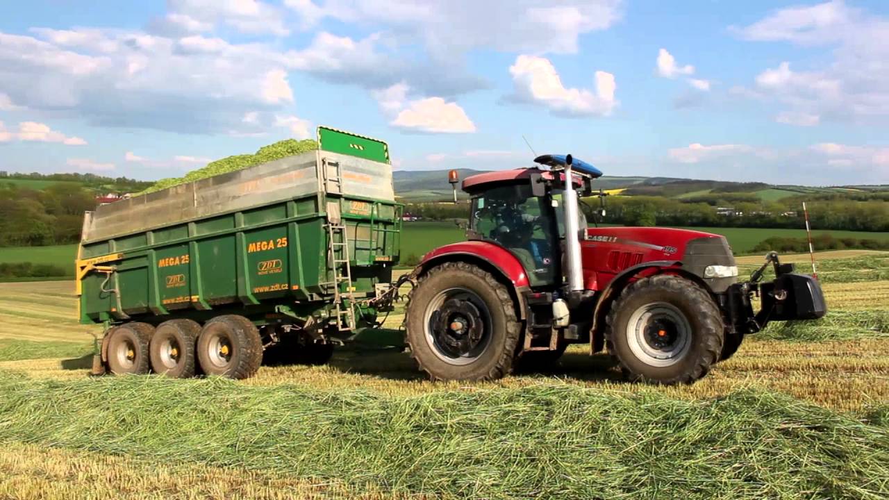 Senáž žita 2016 - Claas Jaguar 870, Case IH Puma CVX