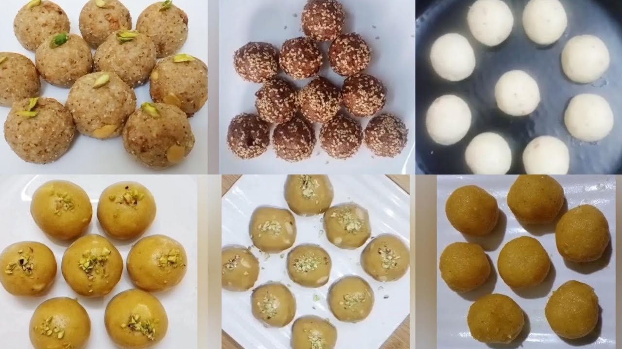 6 types of Ladoo recipes Without pakam | Indian Sweet Ladoo recipe | Festival ladoo recipe