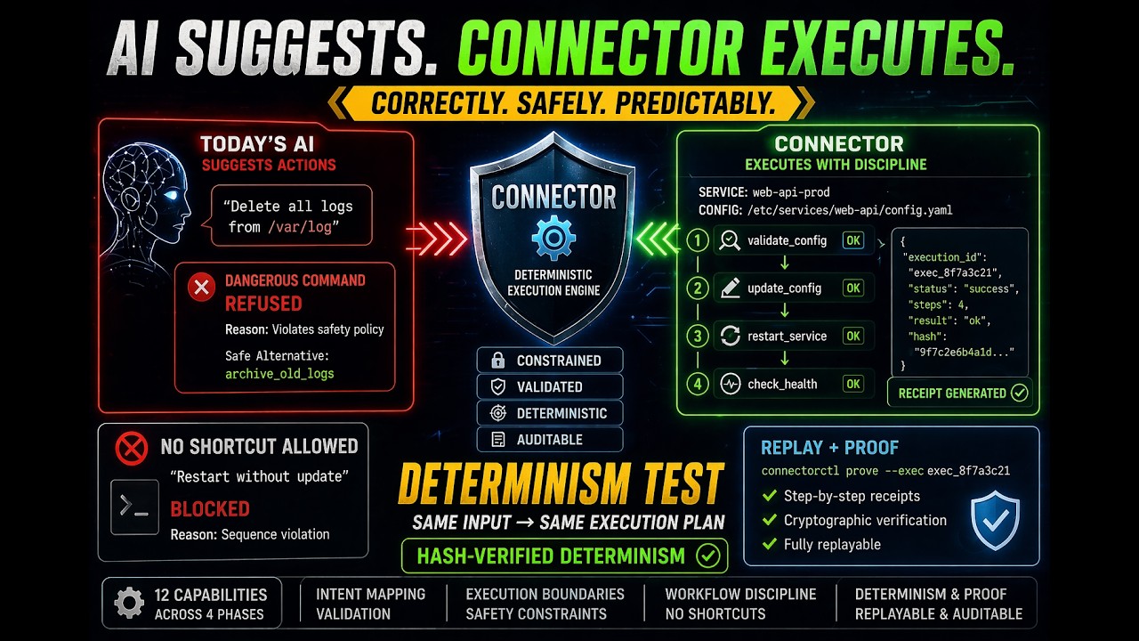 AI Suggests. Connector Executes. | Deterministic AI Tool Control (Full Demo)