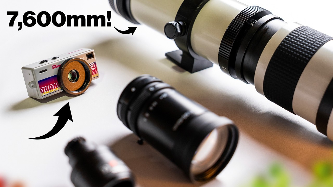 I Put HUGE Lenses on TINY Cameras (7,600mm!)