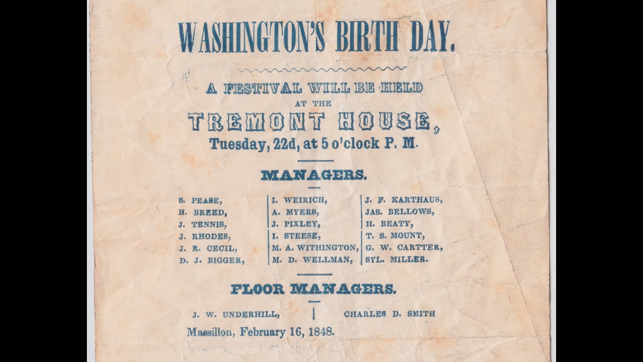 Washington's birthday flood of 1848, Massillon, Ohio