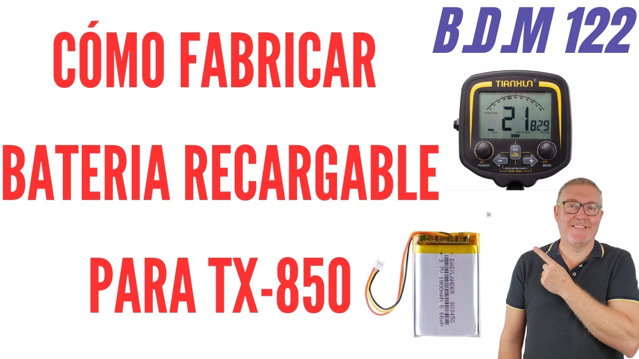 Cómo fabricar una bateria recargable para el detector TIANXUN TX-850