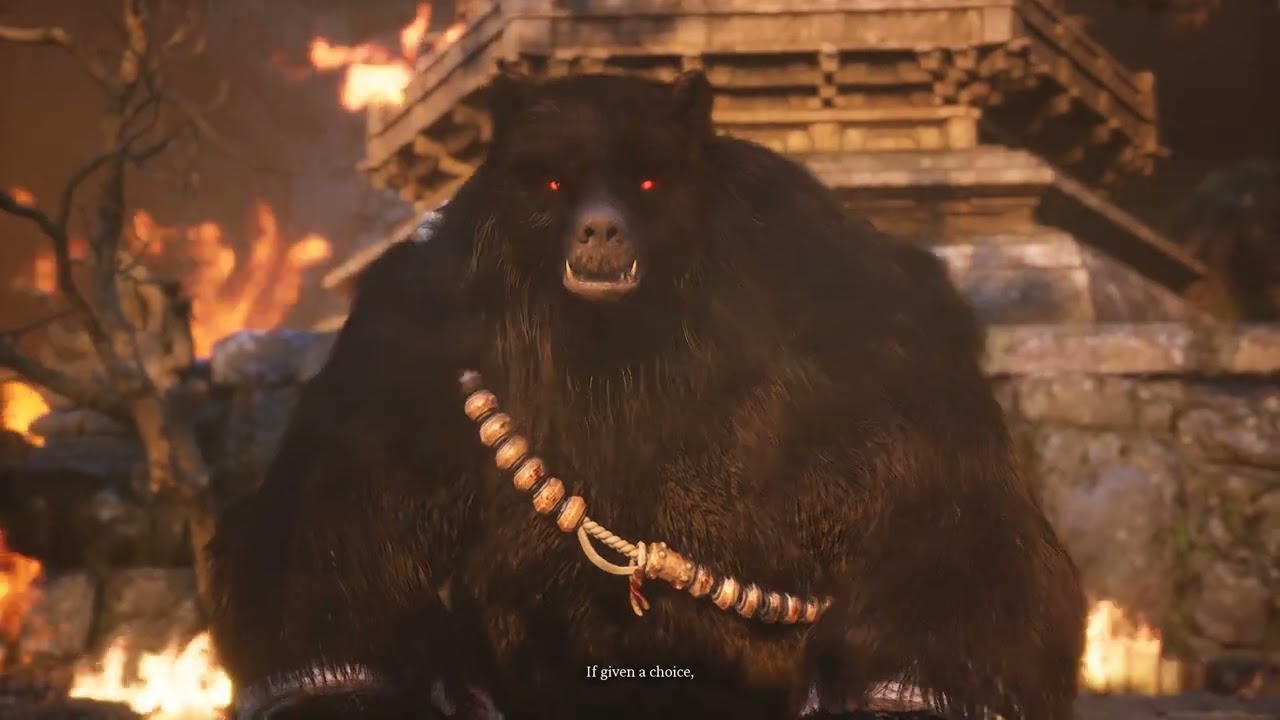 Defeat Of Black Bear Guai & His Back Story #blackmythwukong #gamingvideos