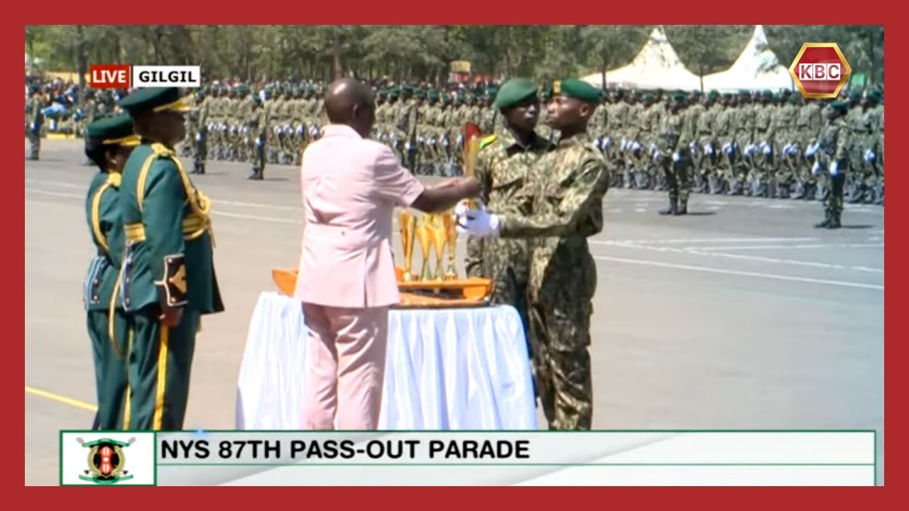President Ruto awards the best recruits during the NYS Pass-Out Parade