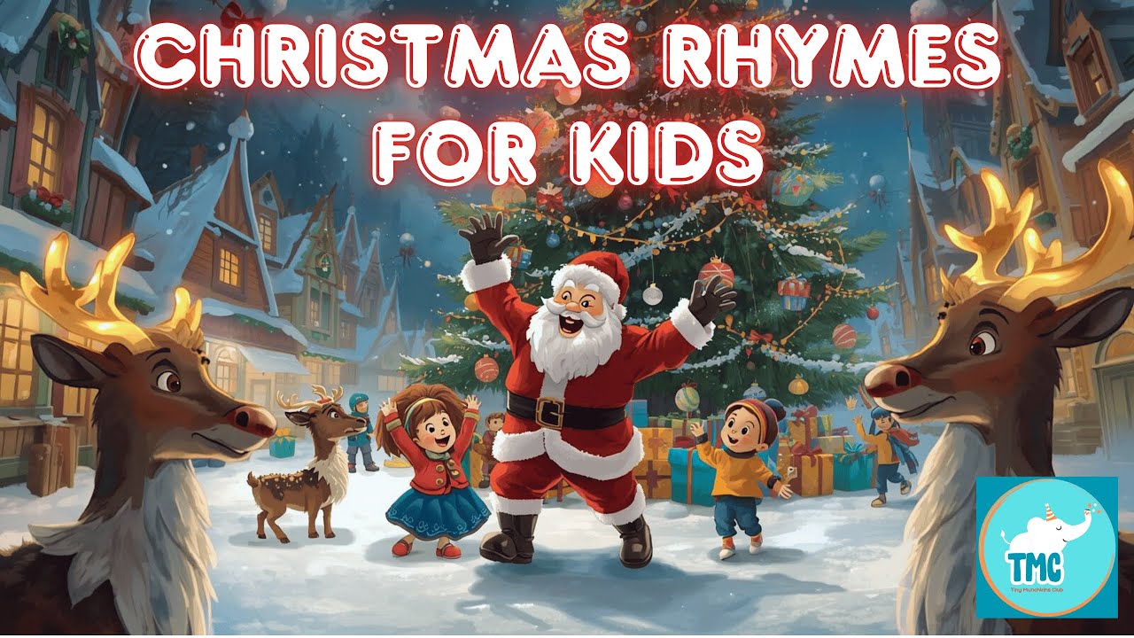 Christmas Poems for Kids 🎄🎅 | Fun Holiday Songs | Tiny Munchkins club