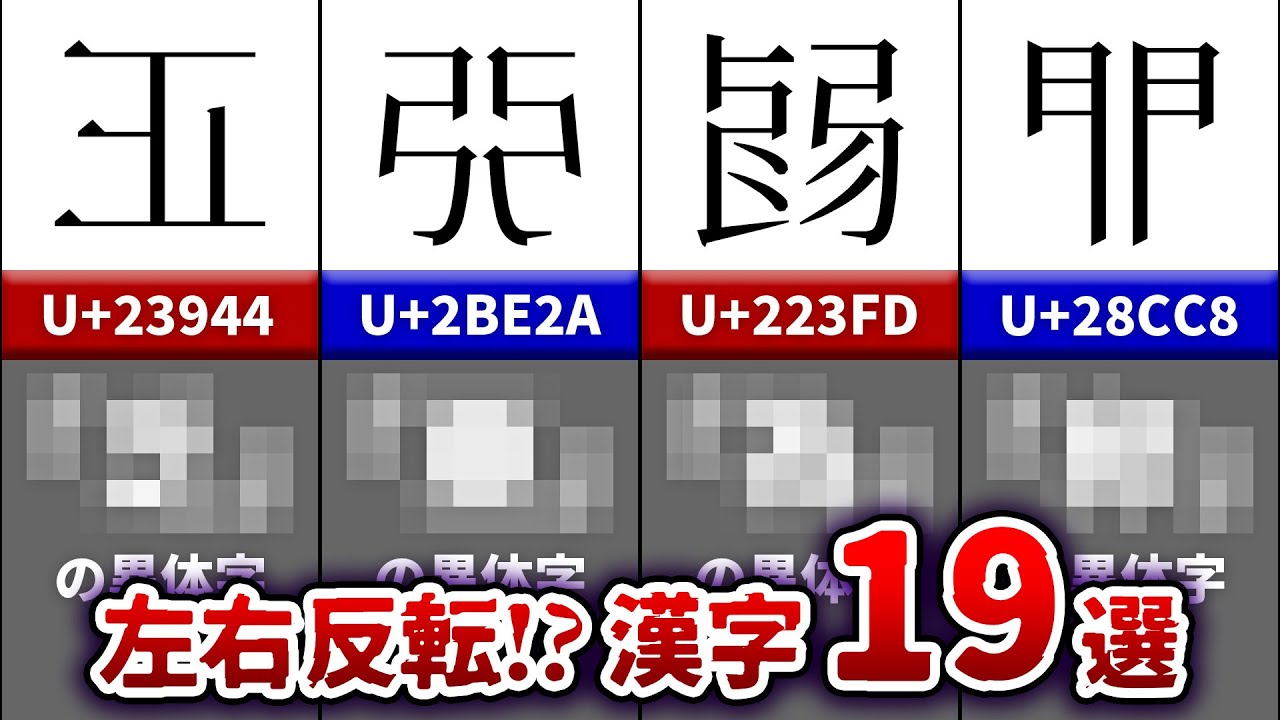 【ゆっくり解説】「正」を左右反転！？ 見た目がヤバい漢字を一挙解説