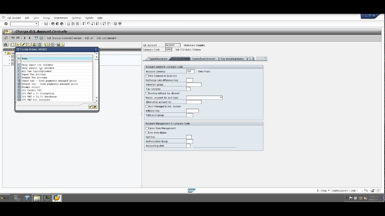 SAP TCode -- 