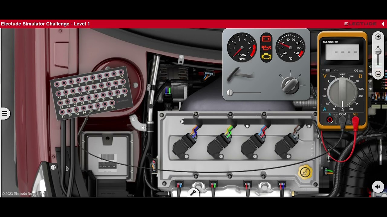Electude simulator level 1 P0223, P2135 et P1121